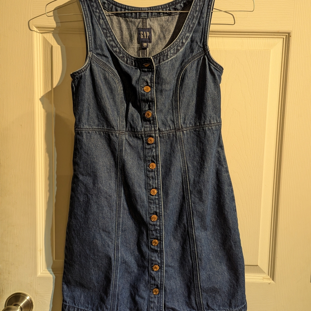 GAP Denim Sleeveless Mini Dress